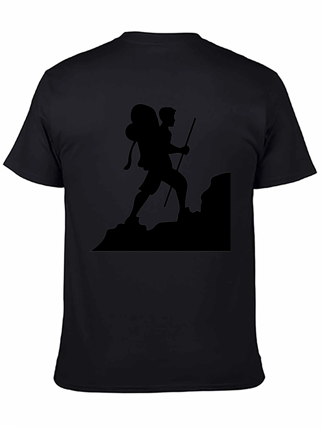 Hiking Silhouette Graphic Tee - Black