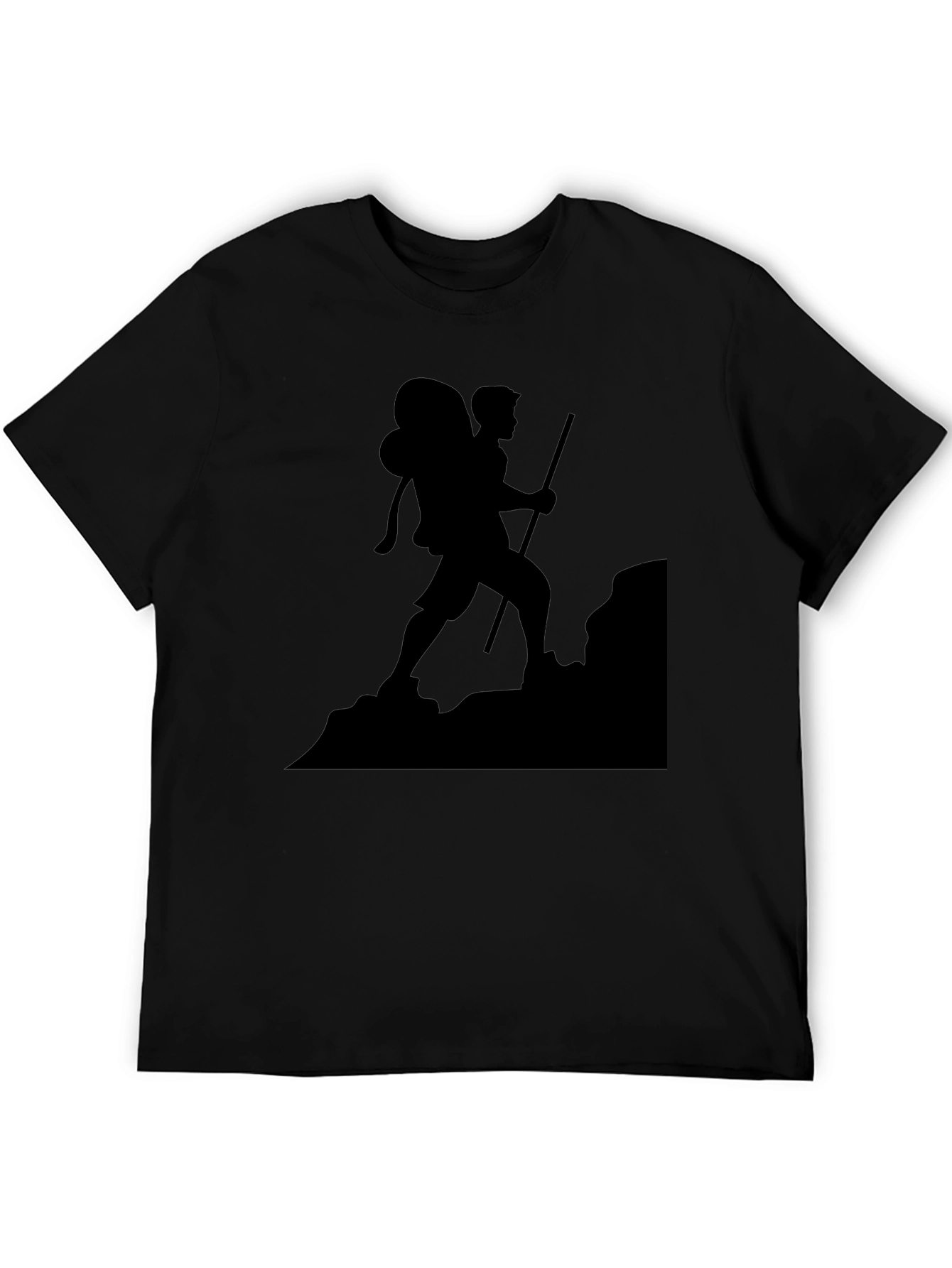 Hiking Silhouette Graphic Tee - Black