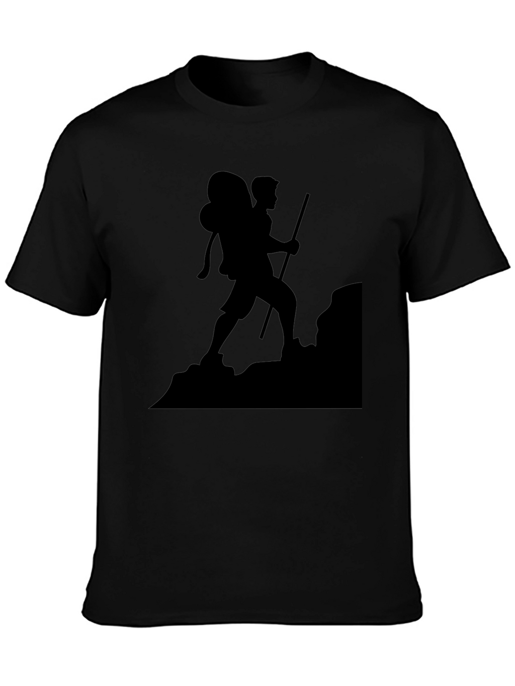 Hiking Silhouette Graphic Tee - Black