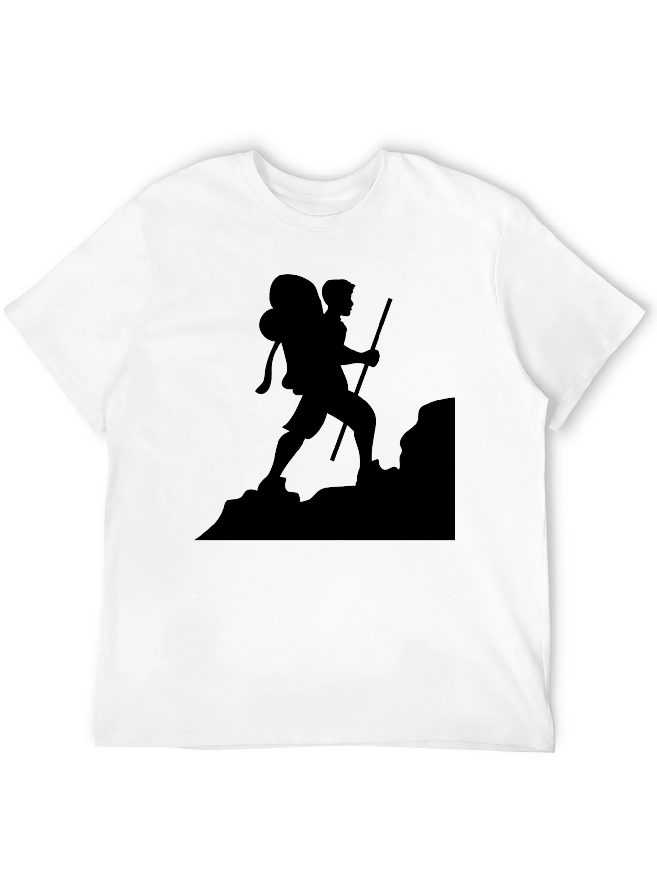 Hiking Silhouette Graphic Tee - Black