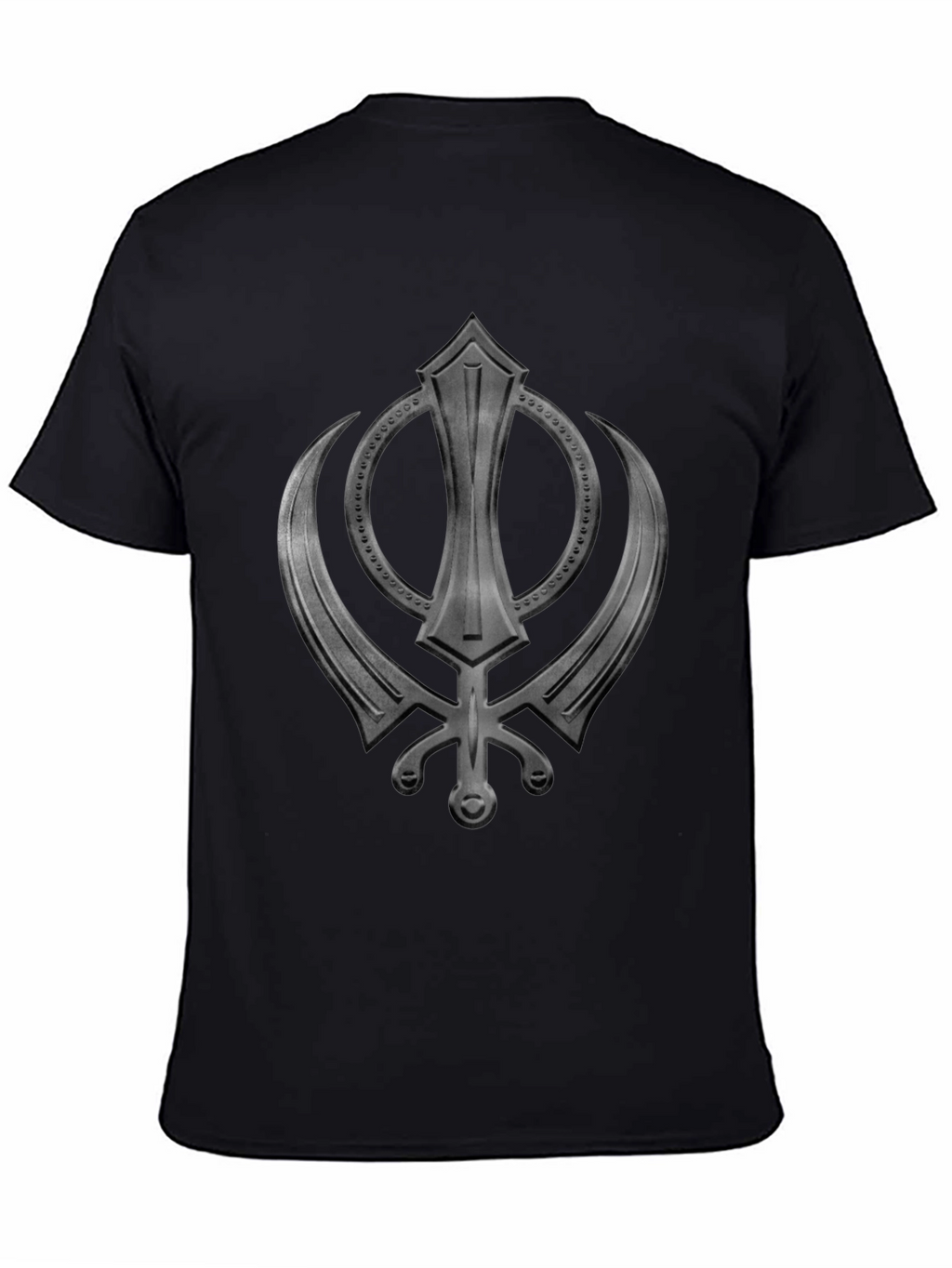Khalsa Symbol Graphic T-Shirt - Black Cotton Tee