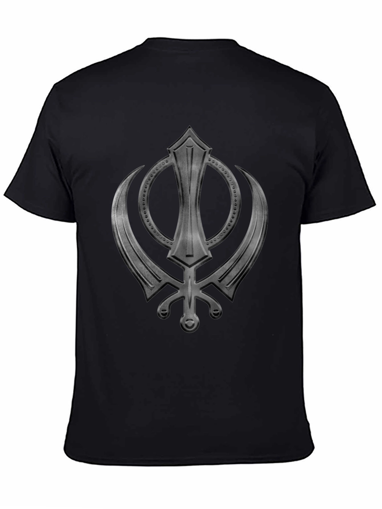 Khalsa Symbol Graphic T-Shirt - Black Cotton Tee