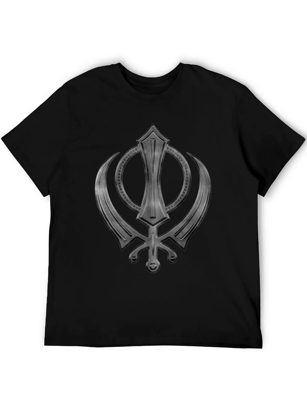 Khalsa Symbol Graphic T-Shirt - Black Cotton Tee