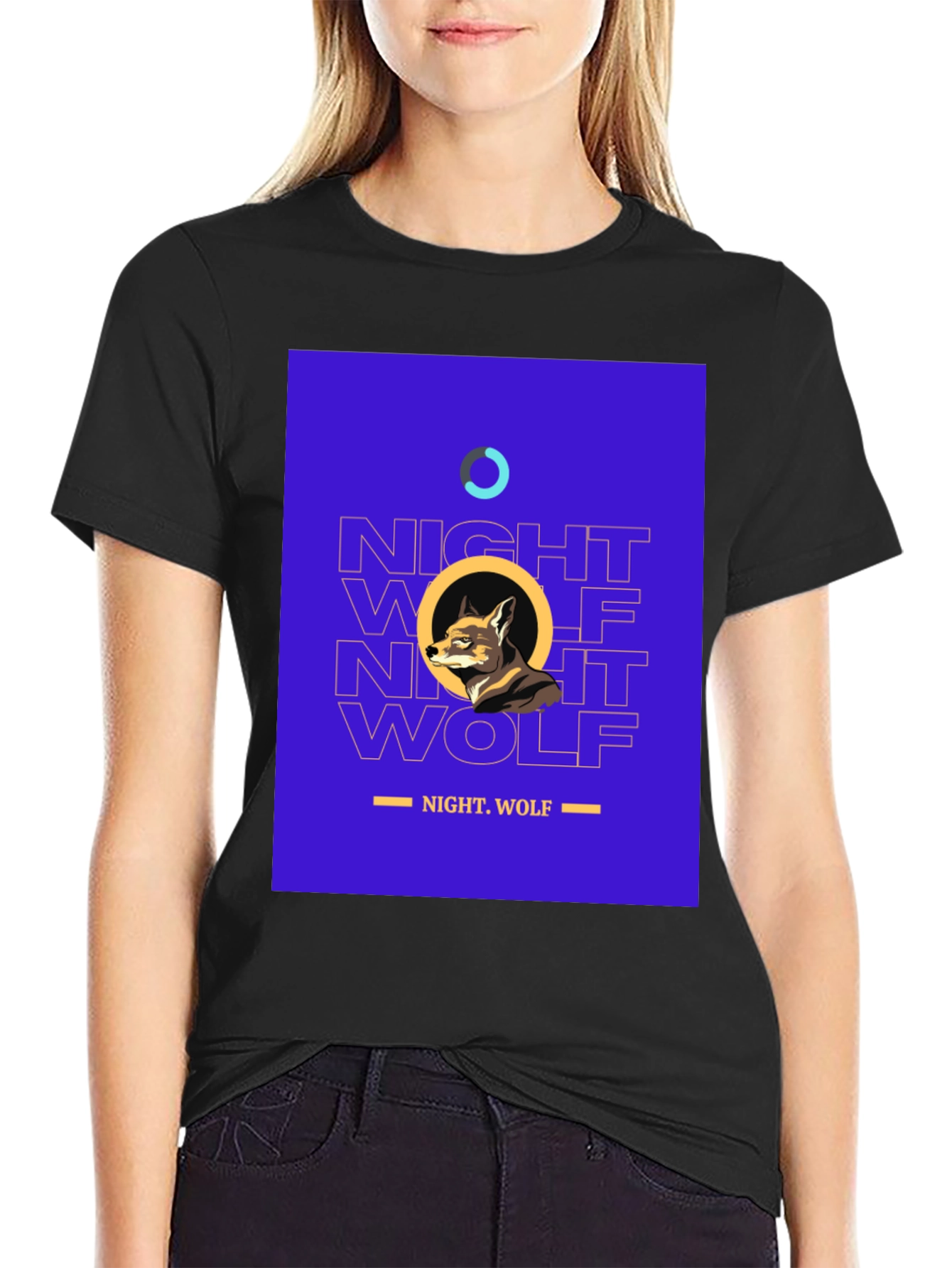 Night Wolf Graphic Tee - Stylish Mens T-Shirt