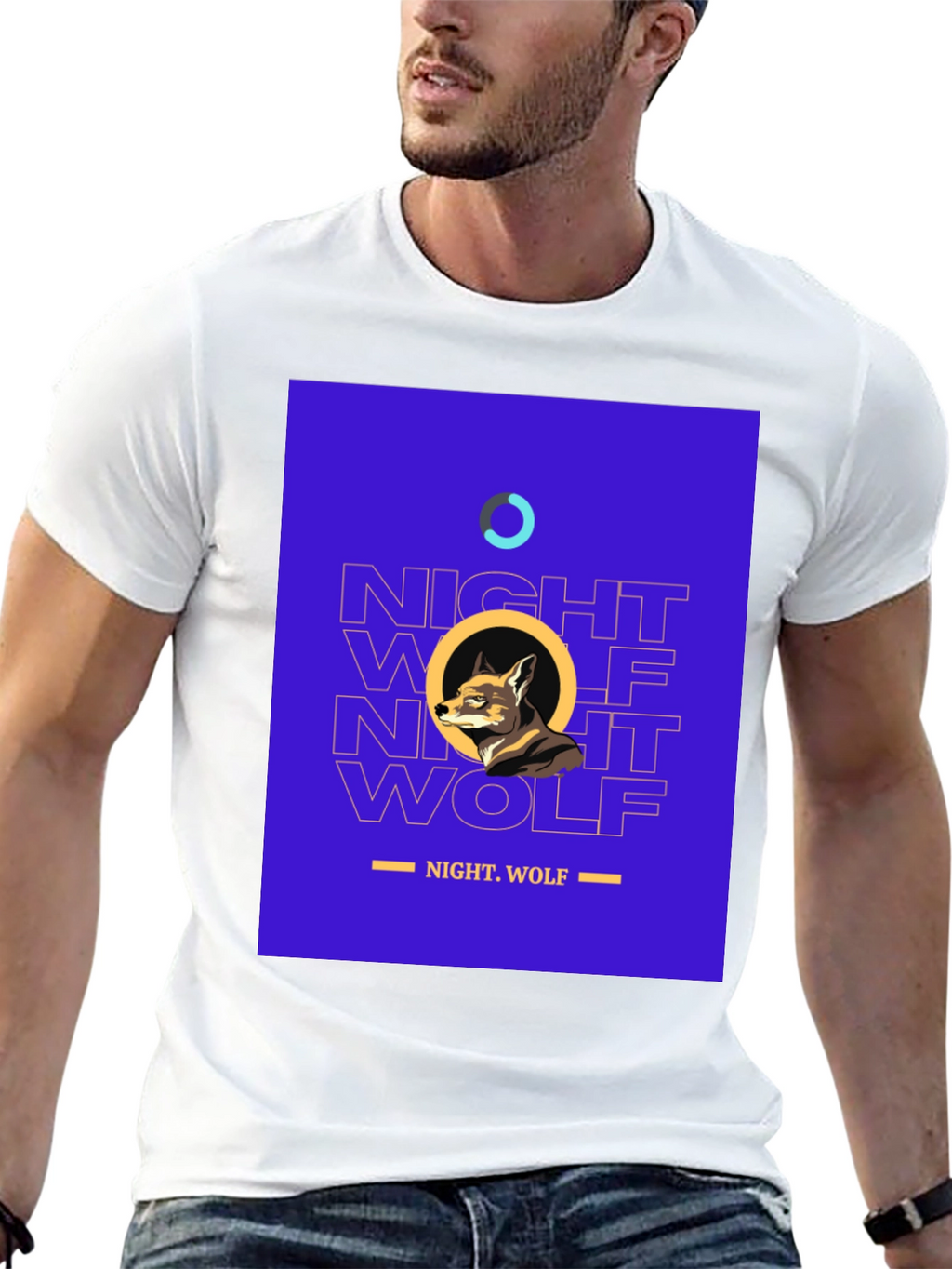 Night Wolf Graphic Tee - Stylish Mens T-Shirt