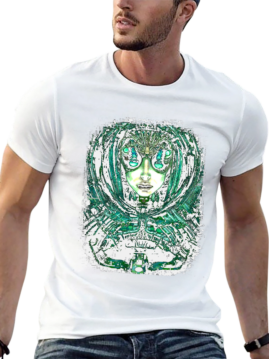 Abstract Alien Graphic Tee