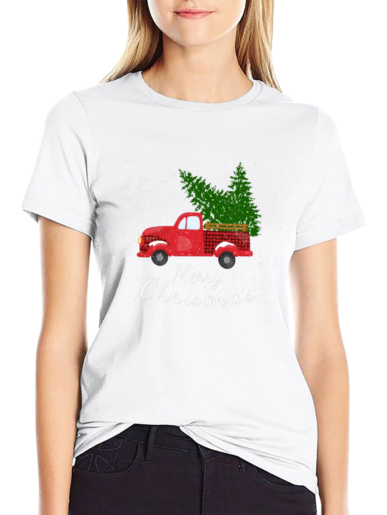 Merry Christmas Truck Graphic T-Shirt