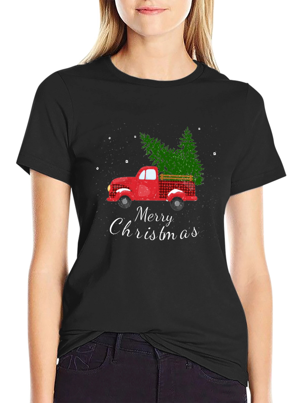 Merry Christmas Truck Graphic T-Shirt