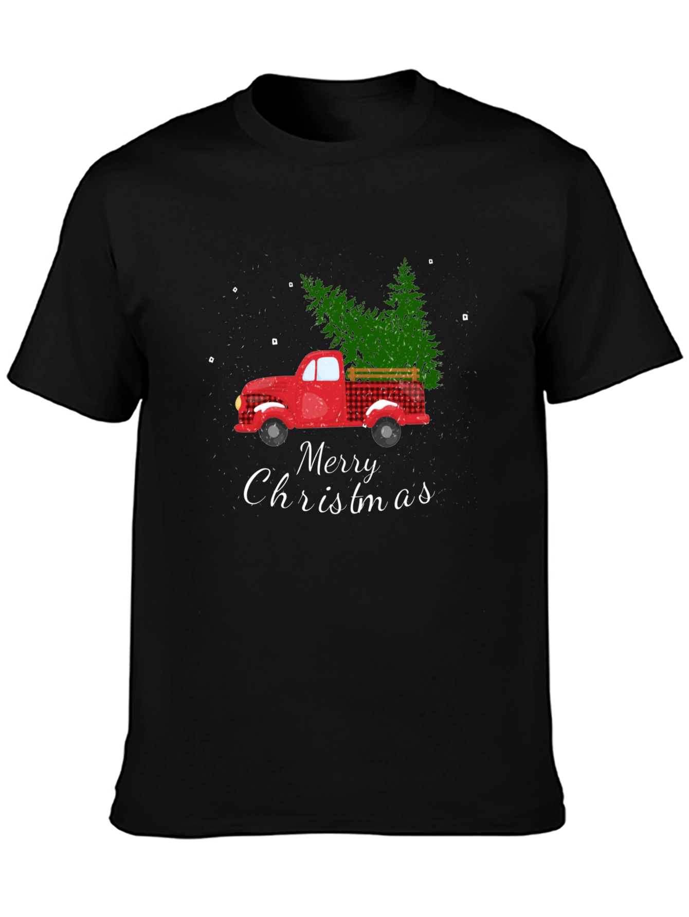 Merry Christmas Truck Graphic T-Shirt