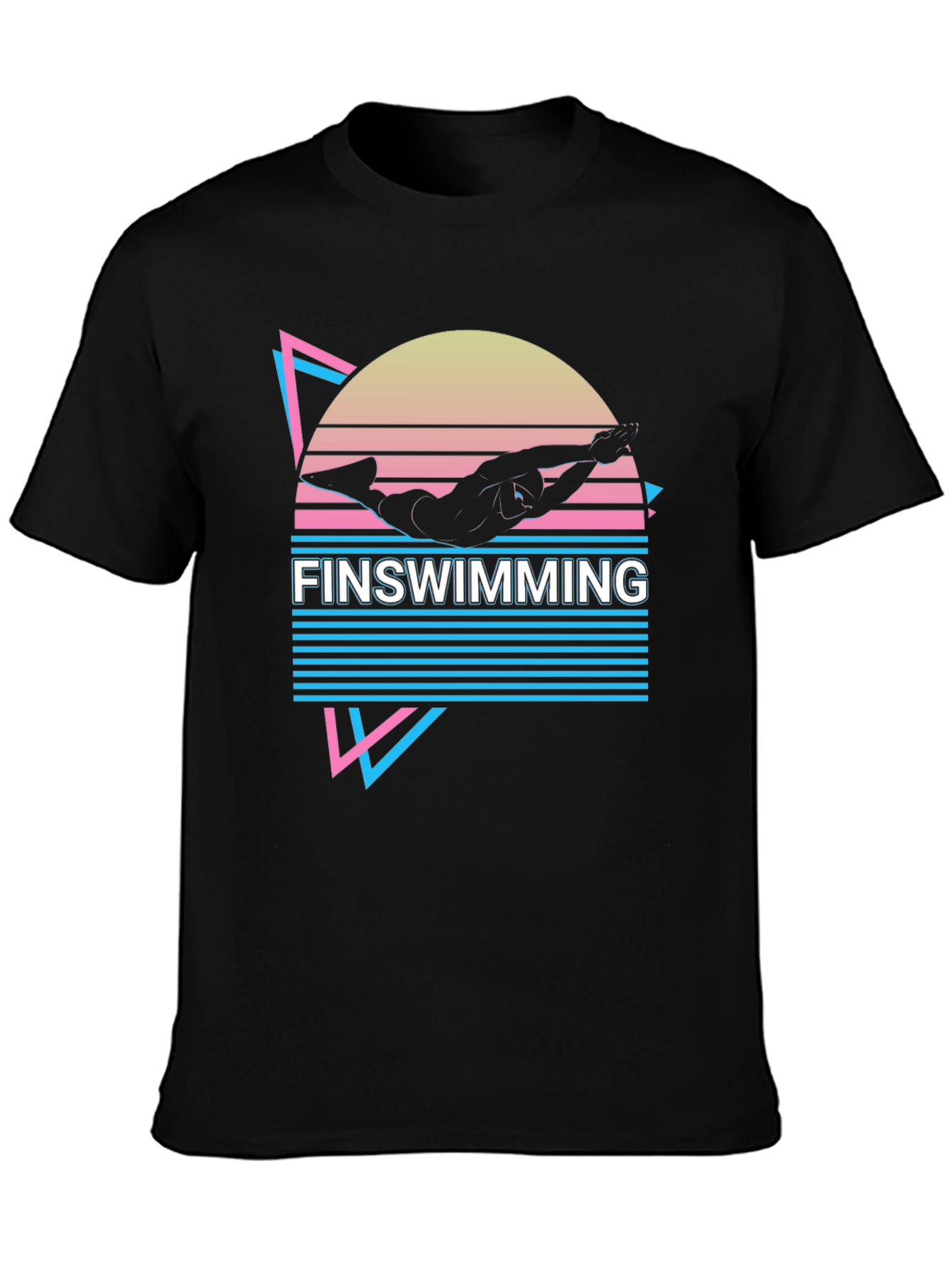 Retro Finswimming T-Shirt - Vintage Swimmer Design