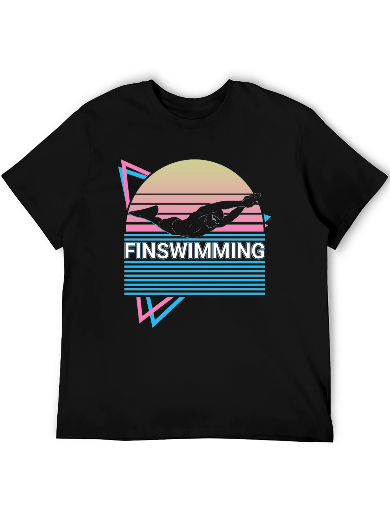 Retro Finswimming T-Shirt - Vintage Swimmer Design