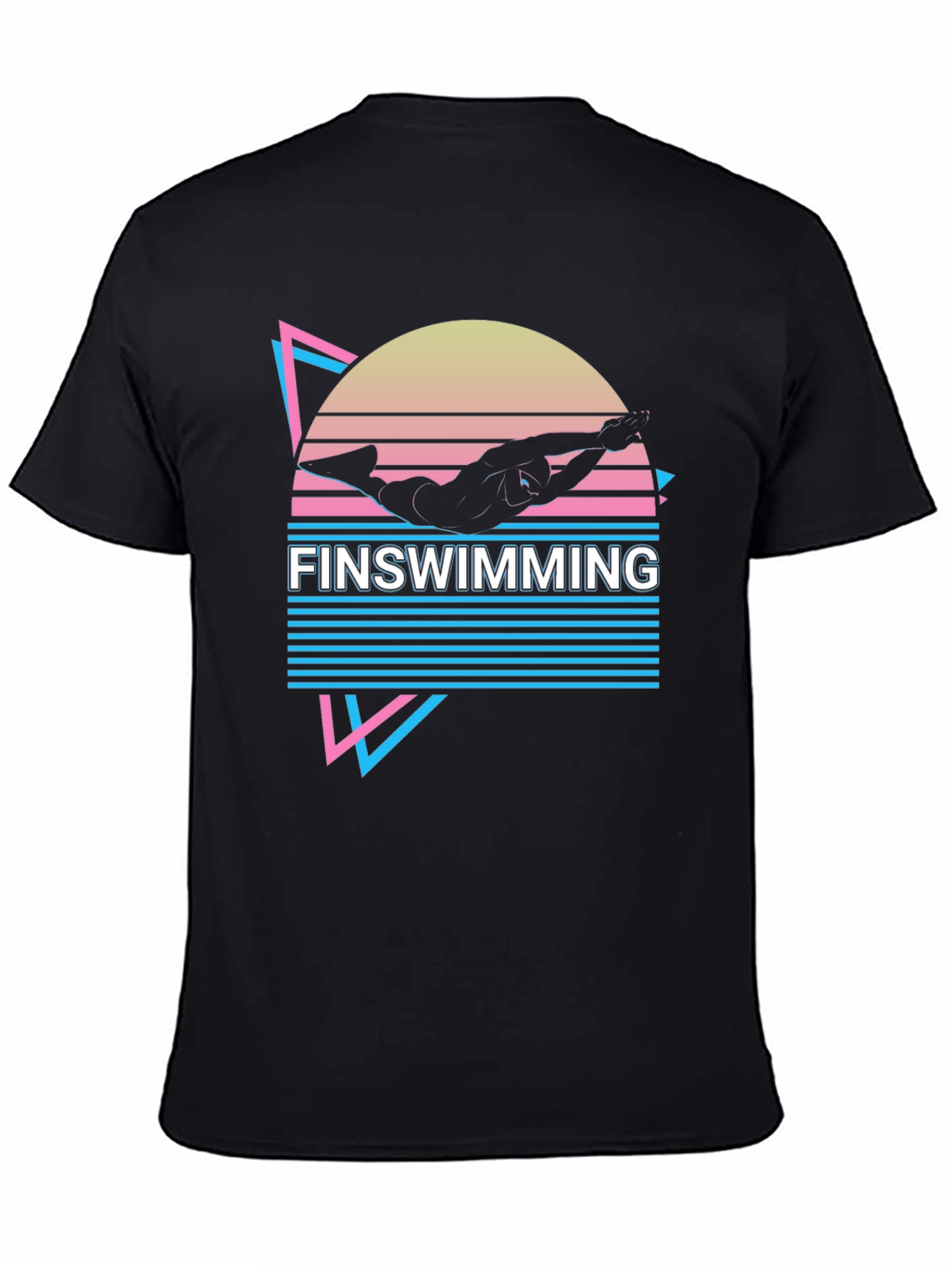Retro Finswimming T-Shirt - Vintage Swimmer Design