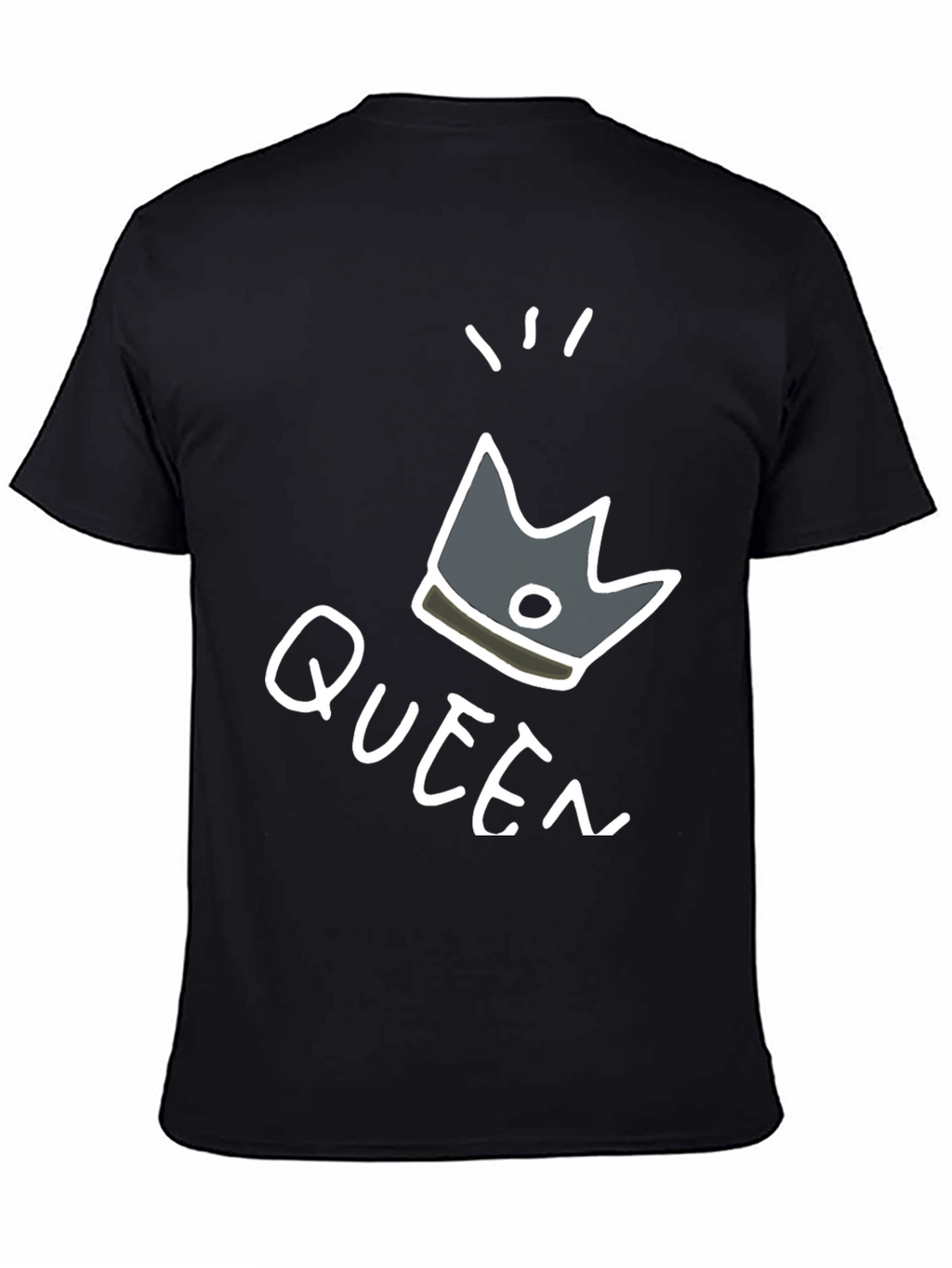 Queen Crown Graphic T-Shirt - Trendy Black Tee