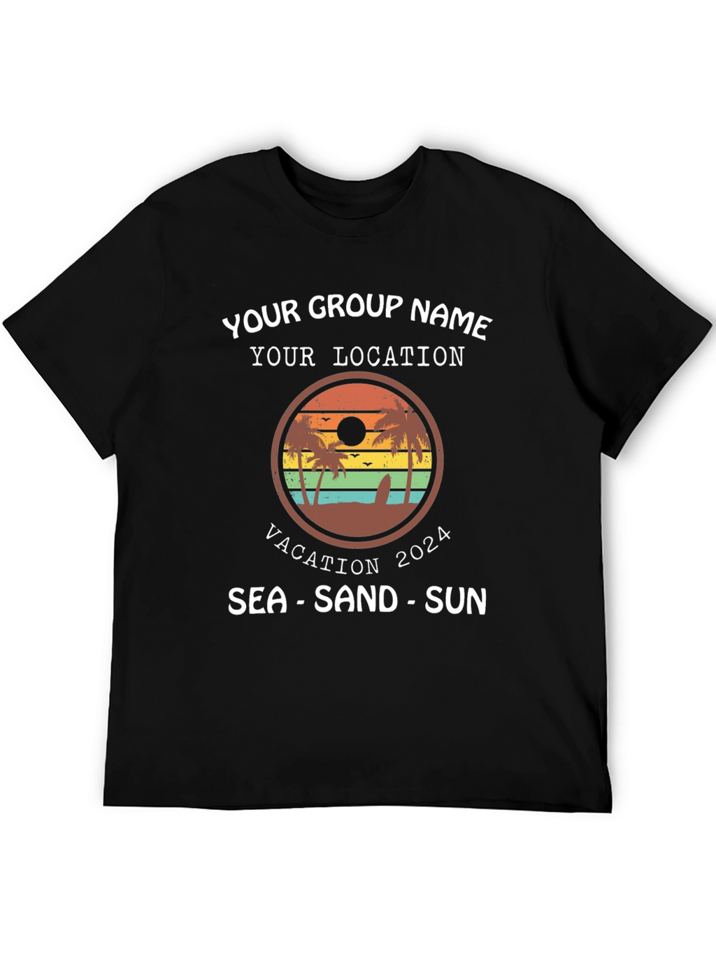 Vacation Group T-Shirt 2024 - Sea Sand Sun