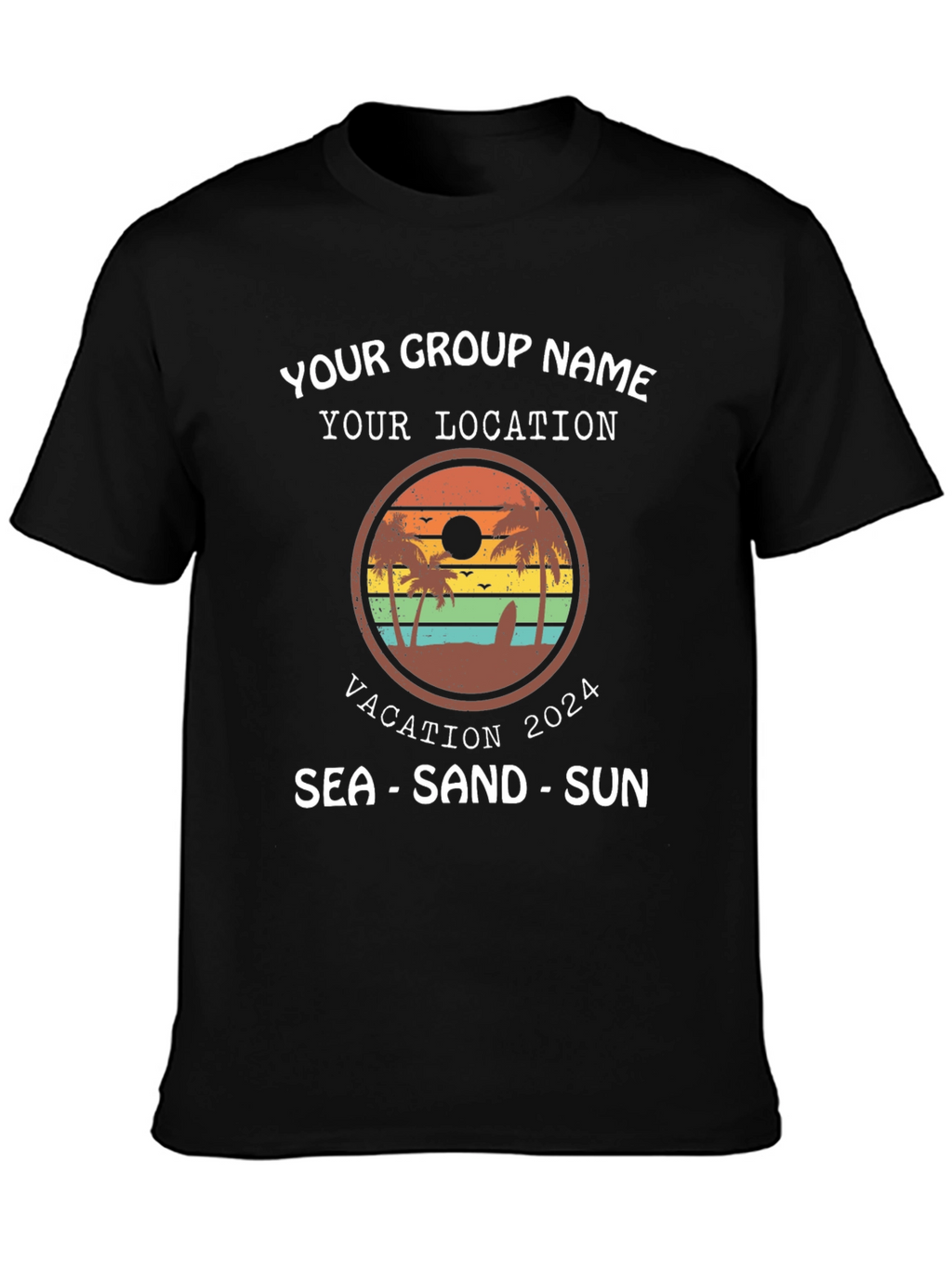 Vacation Group T-Shirt 2024 - Sea Sand Sun