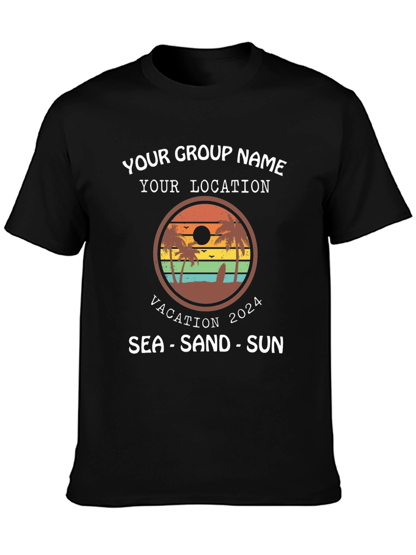 Vacation Group T-Shirt 2024 - Sea Sand Sun