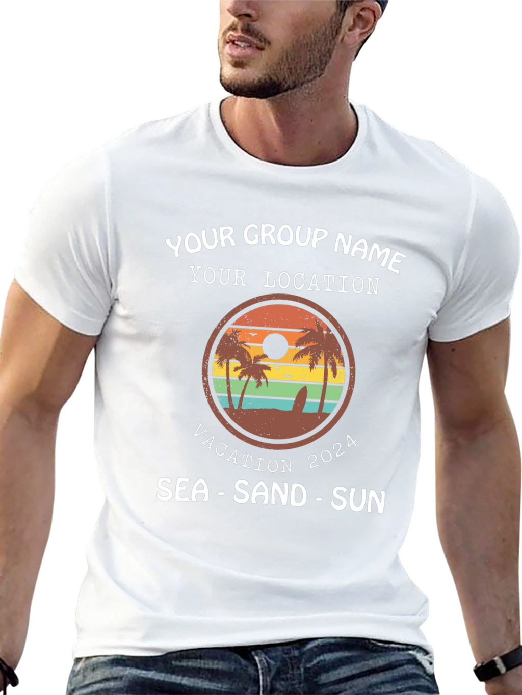 Vacation Group T-Shirt 2024 - Sea Sand Sun