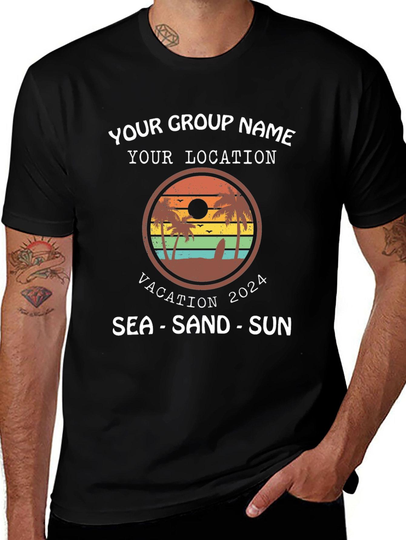 Vacation Group T-Shirt 2024 - Sea Sand Sun