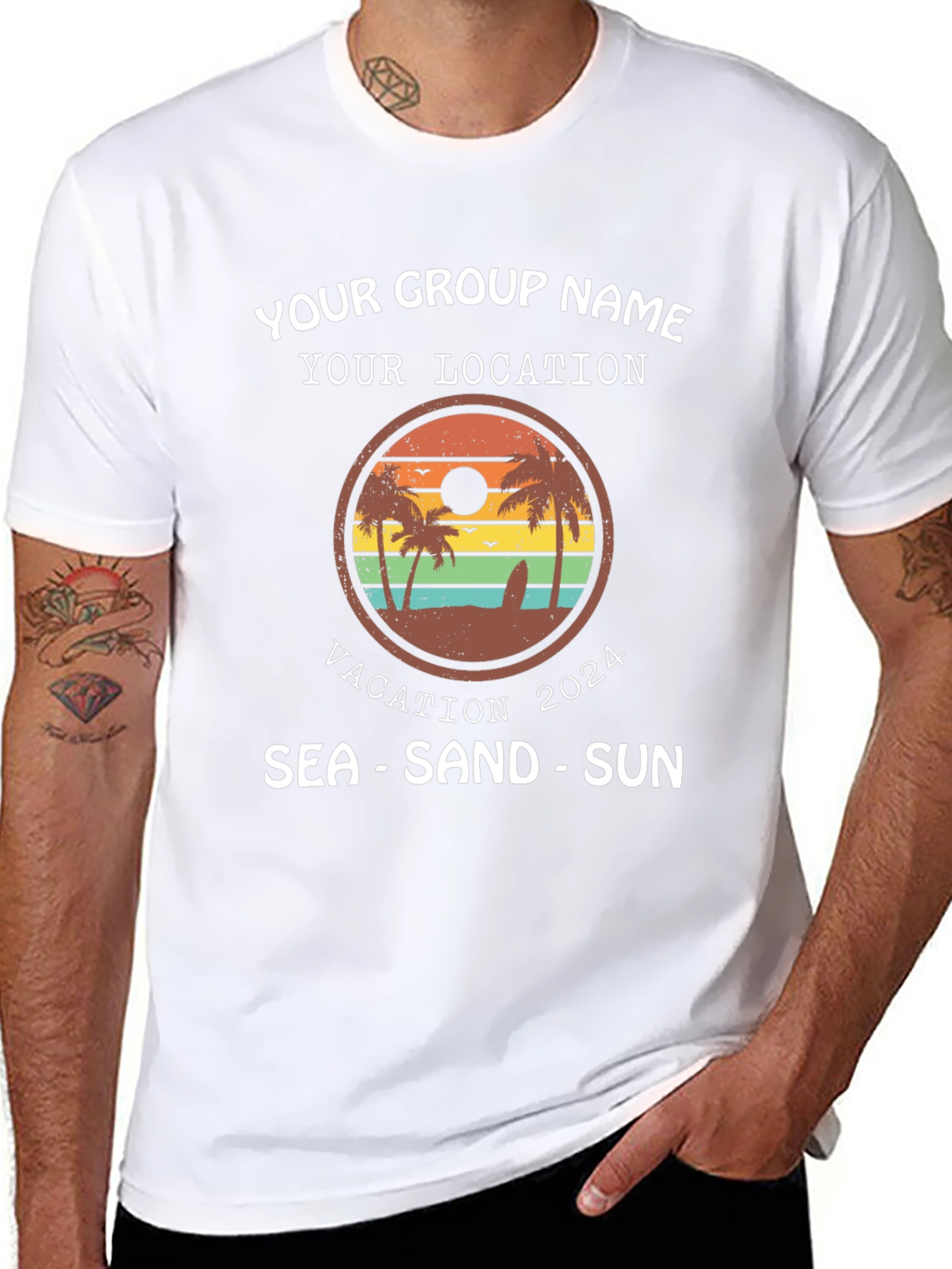 Vacation Group T-Shirt 2024 - Sea Sand Sun