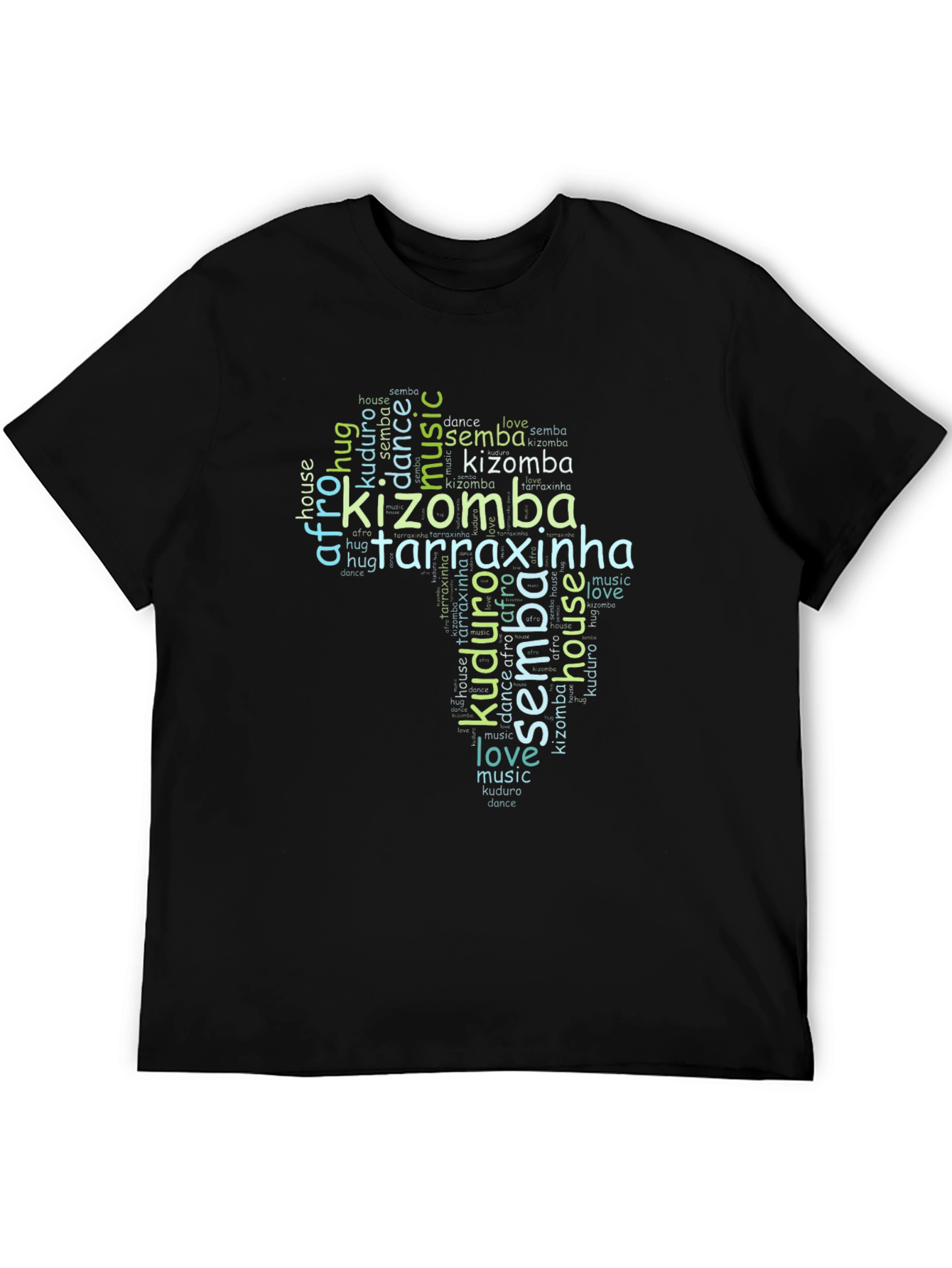 Kizomba Dance Music Word Art T-Shirt