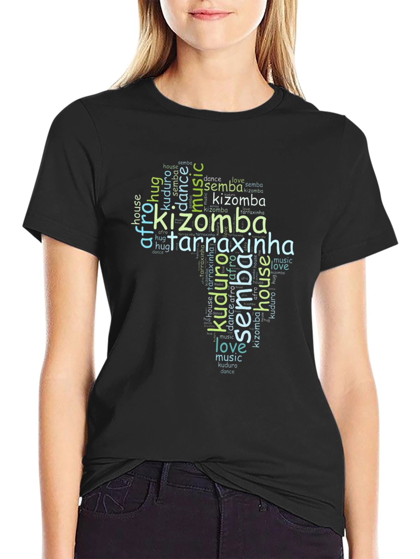 Kizomba Dance Music Word Art T-Shirt