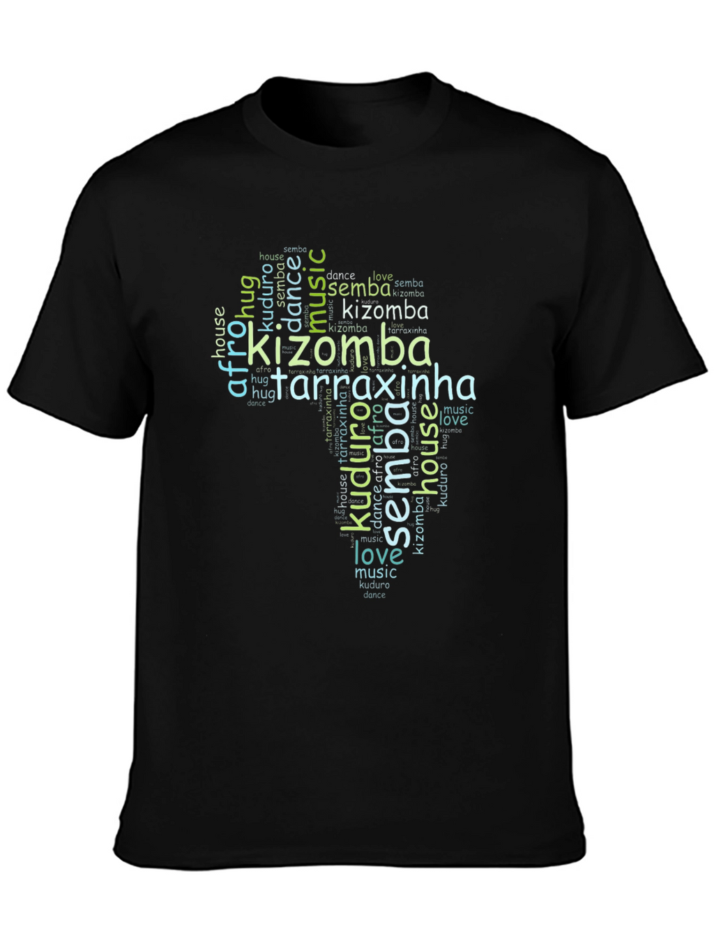 Kizomba Dance Music Word Art T-Shirt