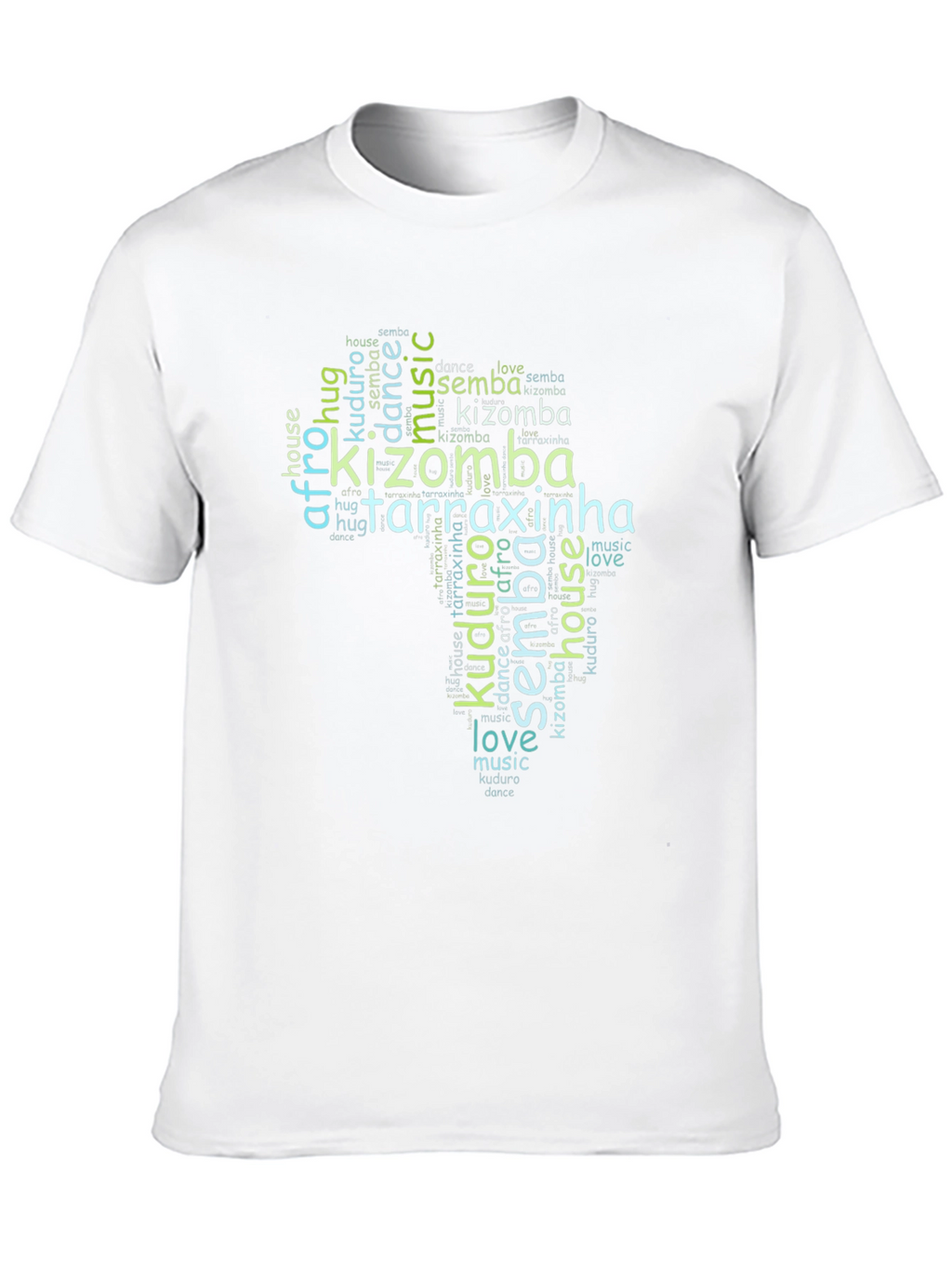 Kizomba Dance Music Word Art T-Shirt