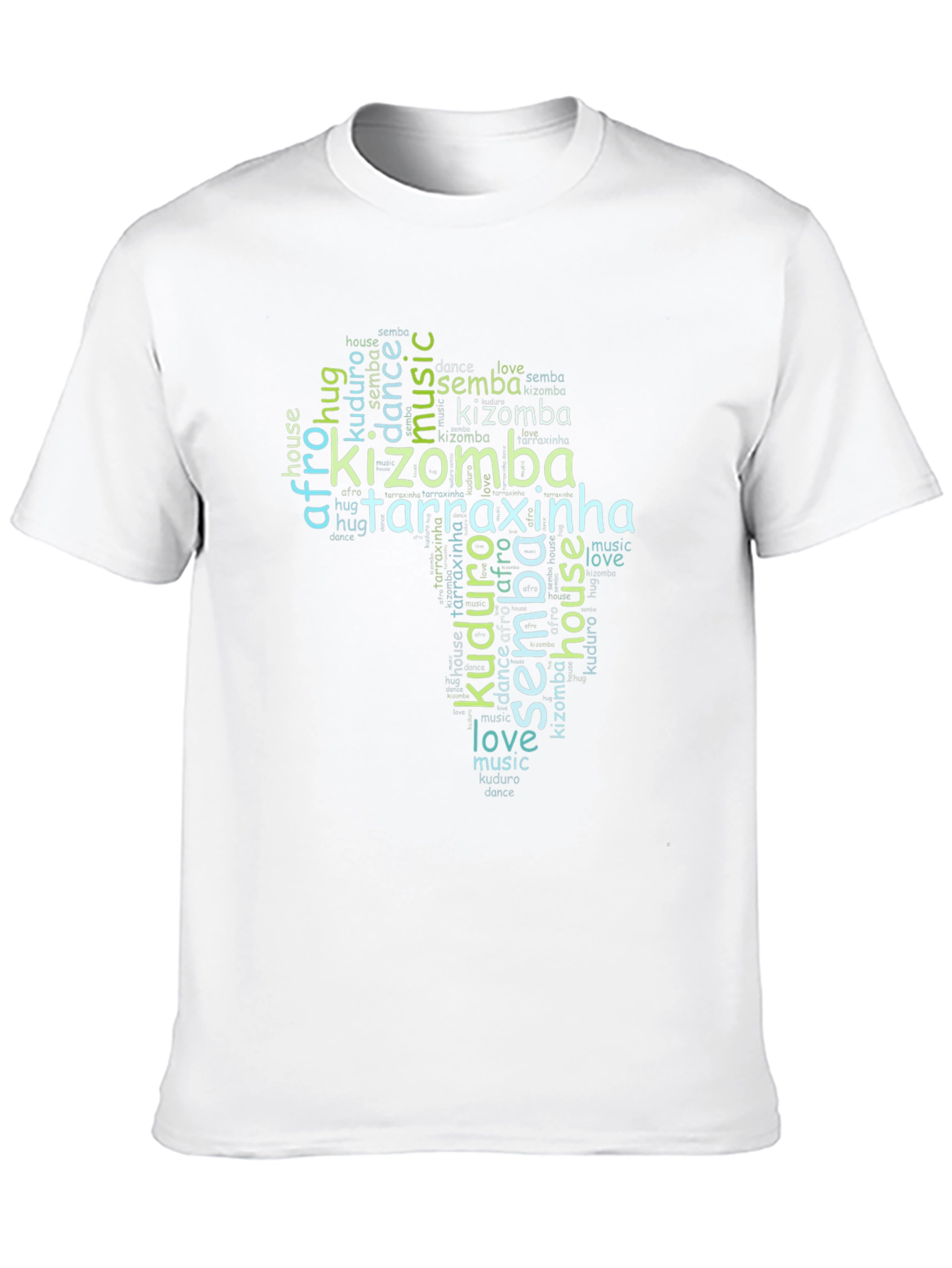 Kizomba Dance Music Word Art T-Shirt