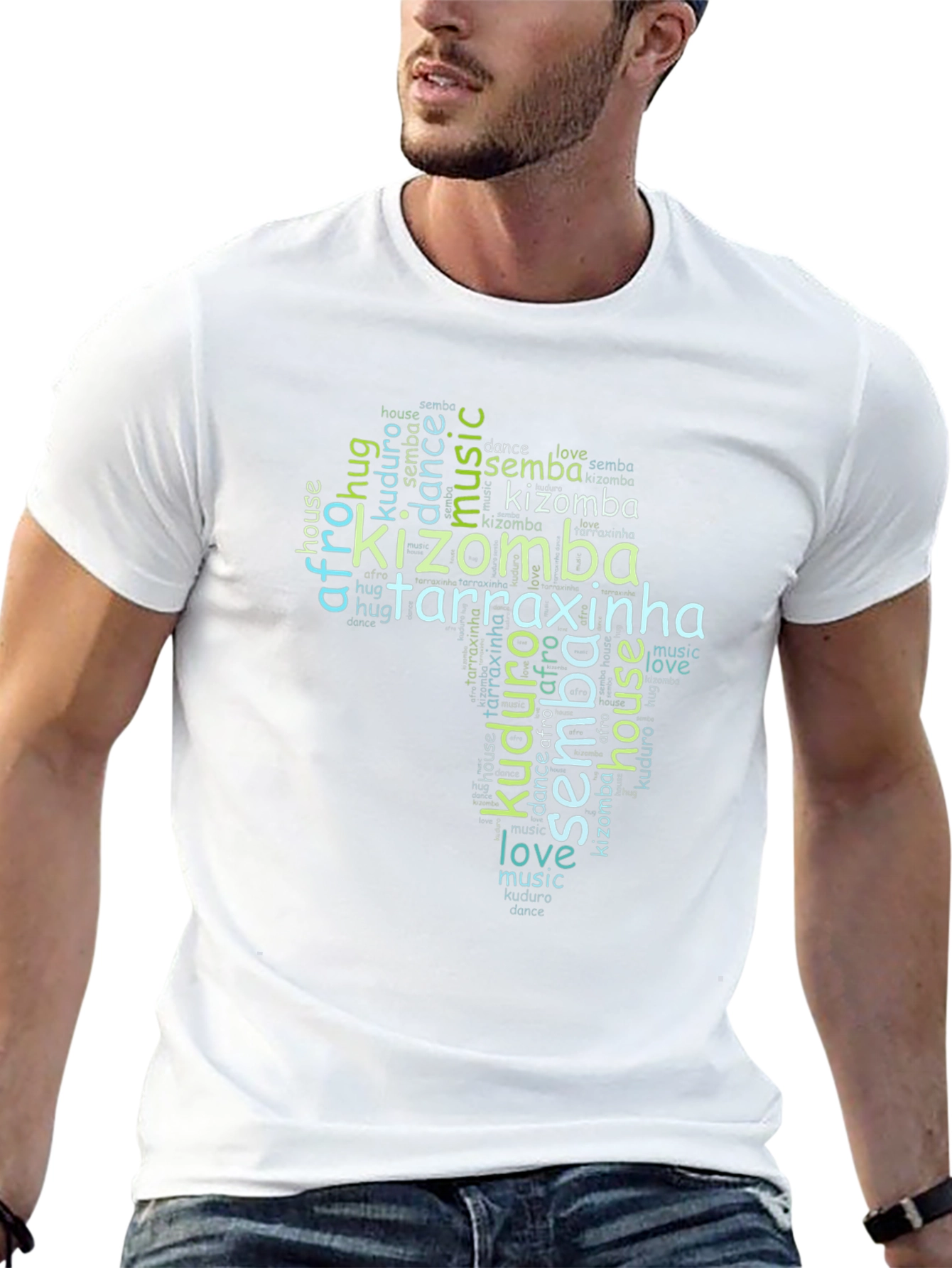 Kizomba Dance Music Word Art T-Shirt