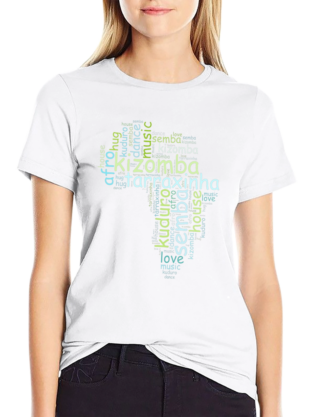 Kizomba Dance Music Word Art T-Shirt