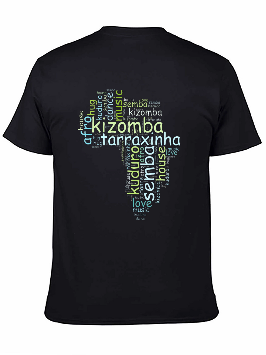Kizomba Dance Music Word Art T-Shirt