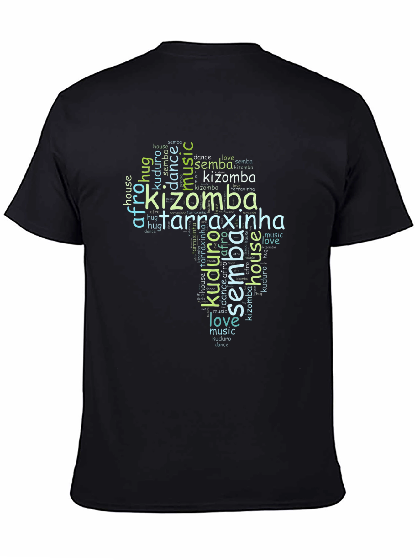 Kizomba Dance Music Word Art T-Shirt
