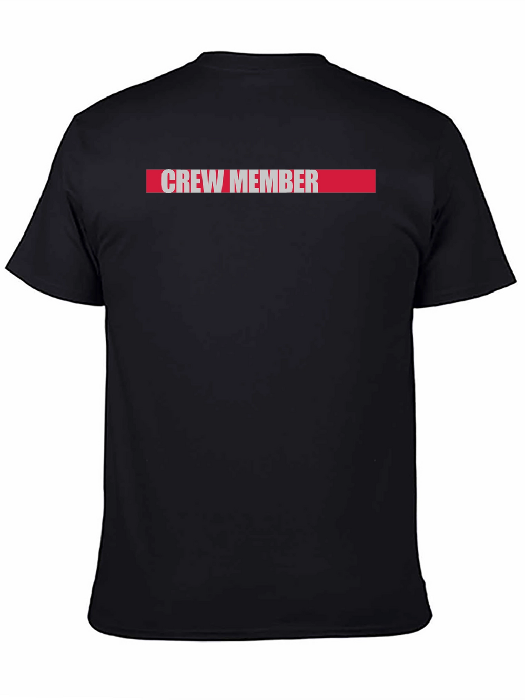 Crew Member Graphic Tee - Black Cotton Casual T-Shirt