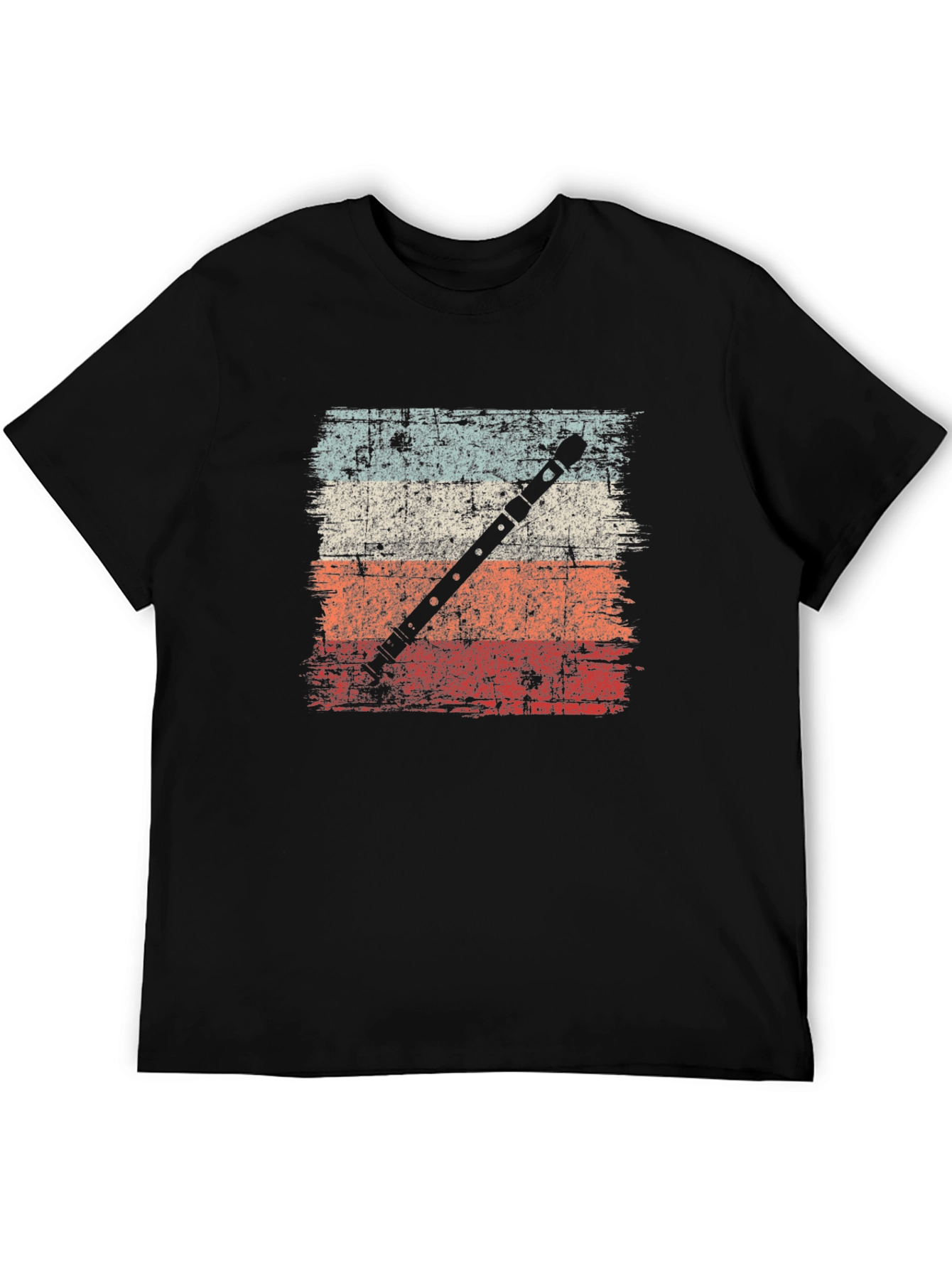 Retro Flute Player T-Shirt - Vintage Music Tee