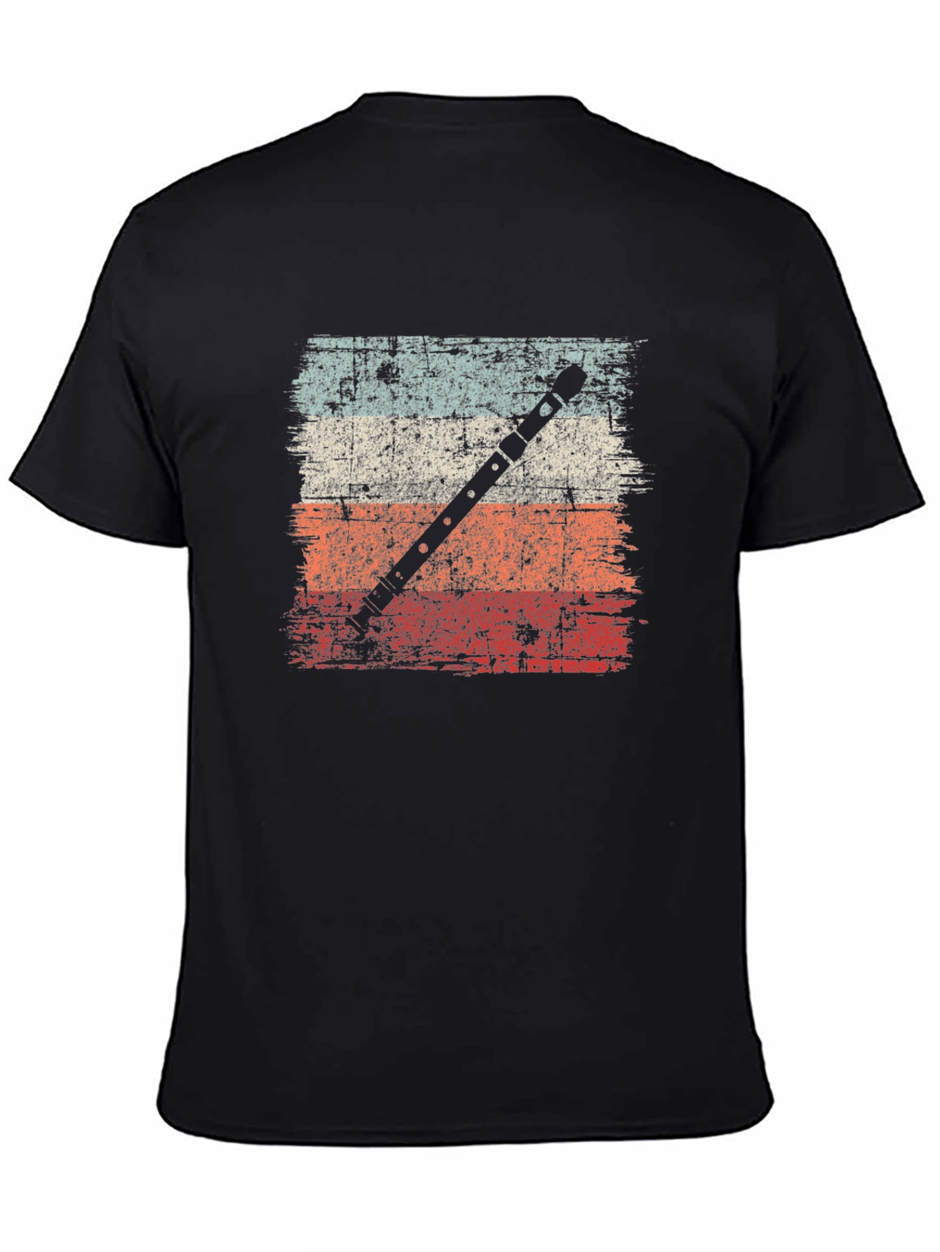 Retro Flute Player T-Shirt - Vintage Music Tee