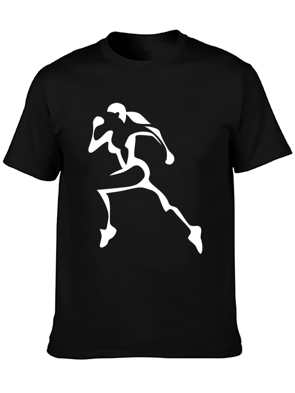 Mens Black Graphic Tee - Runner Design