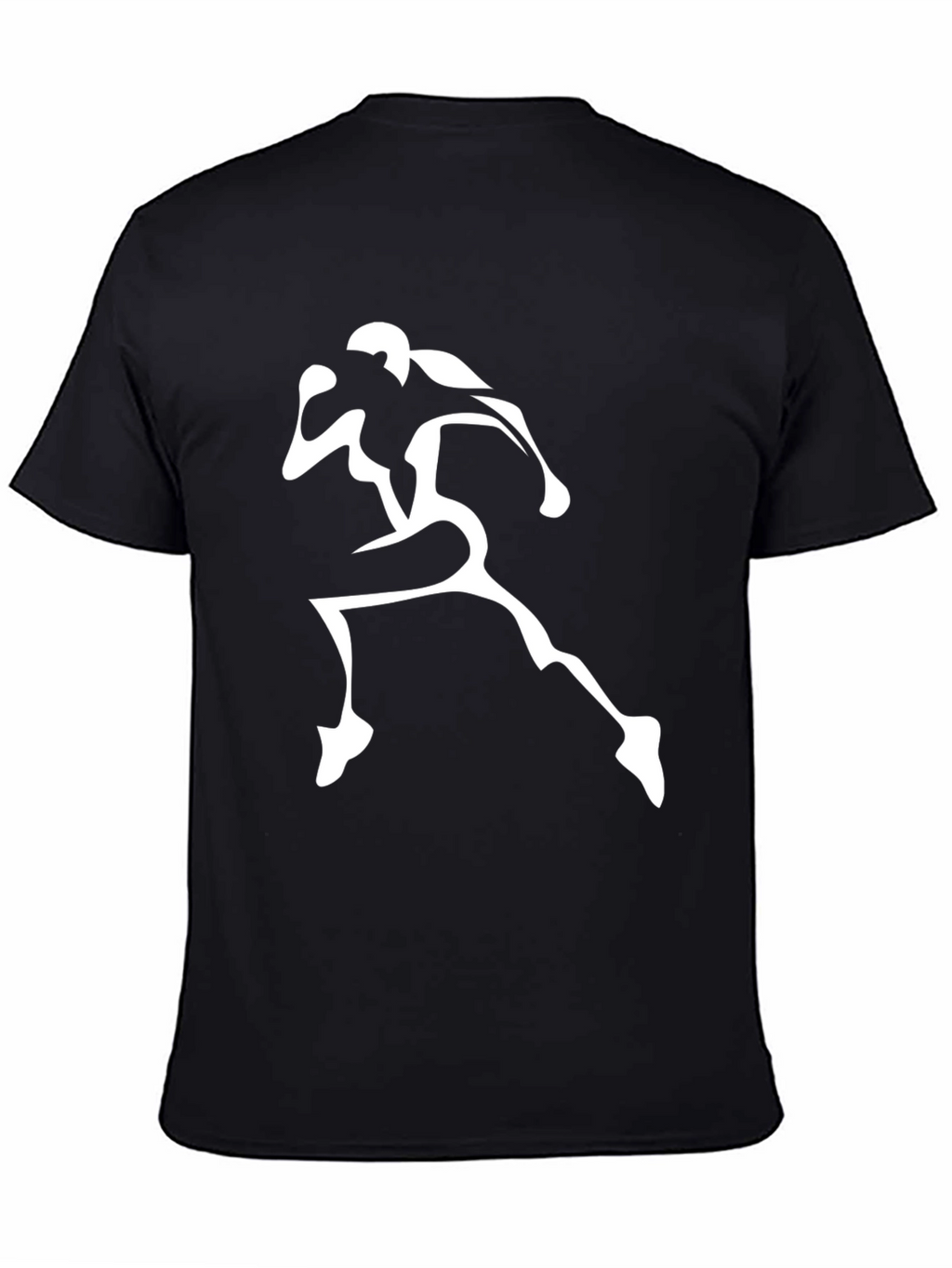 Mens Black Graphic Tee - Runner Design