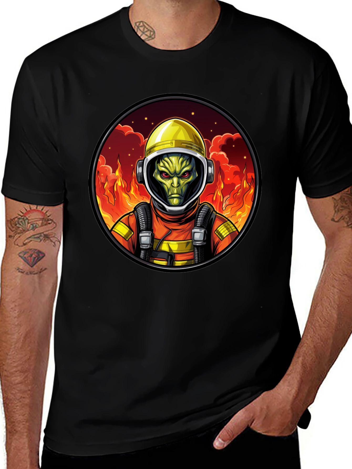 Alien Firefighter Graphic Tee