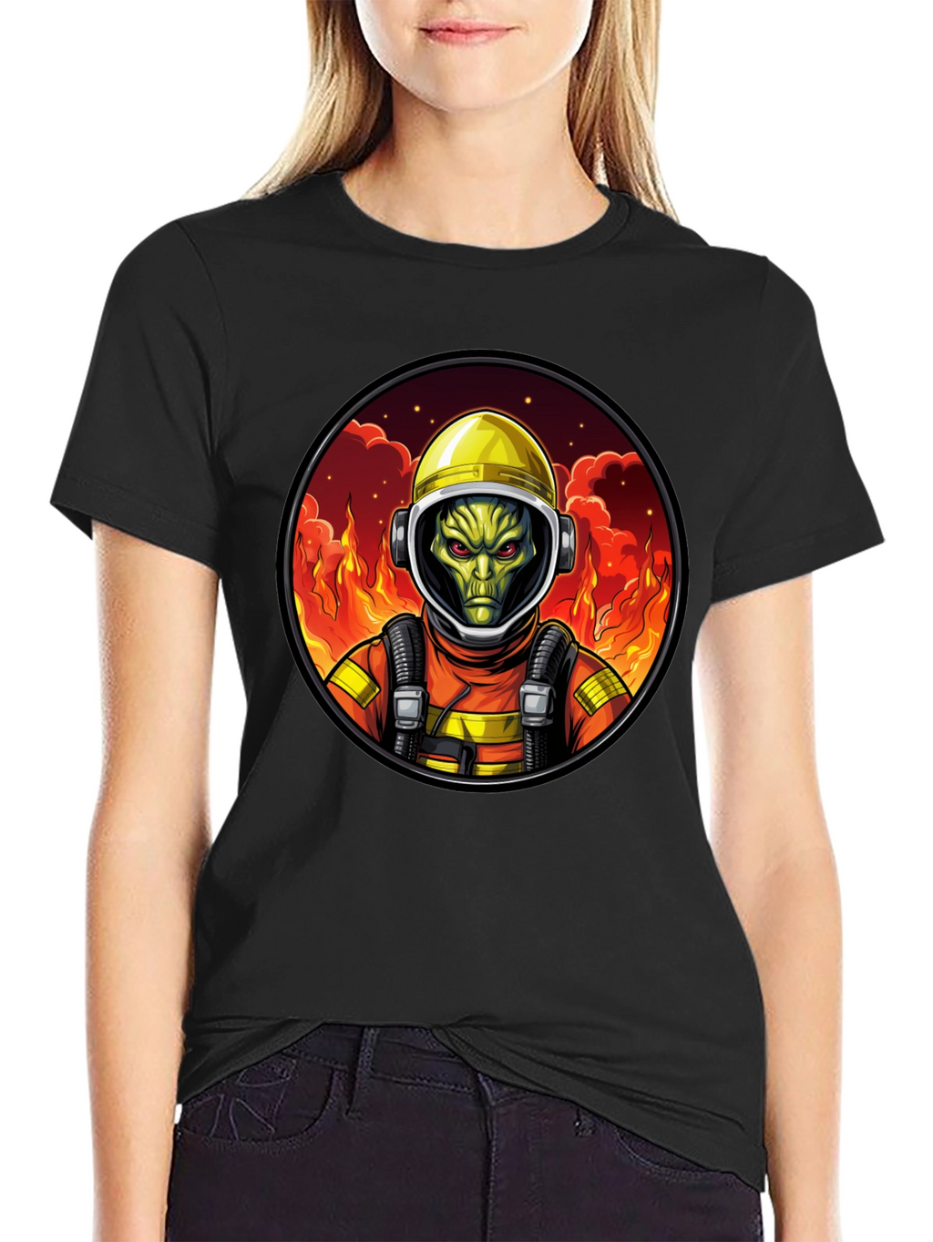 Alien Firefighter Graphic Tee