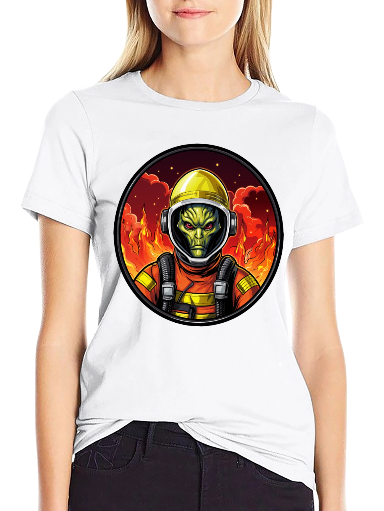 Alien Firefighter Graphic Tee