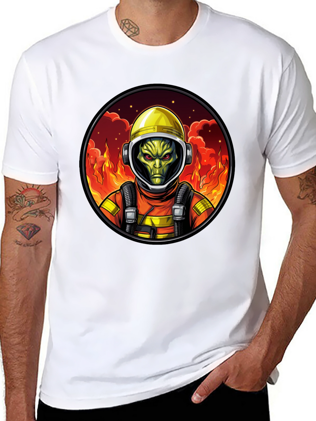 Alien Firefighter Graphic Tee