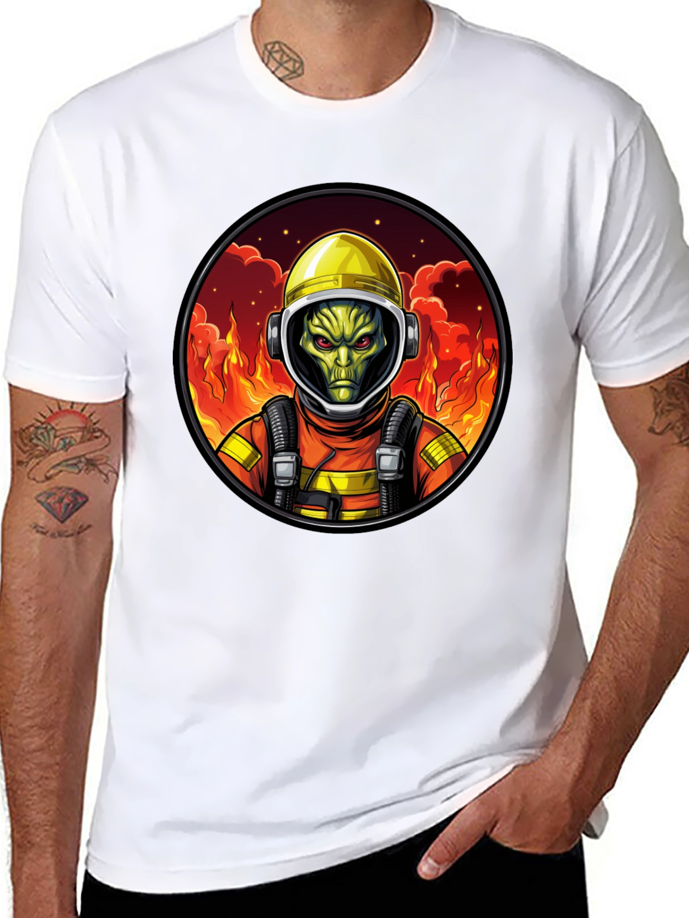 Alien Firefighter Graphic Tee