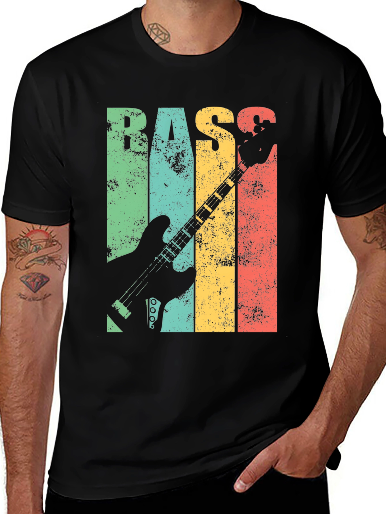 Vintage Bass Guitar T-Shirt - Retro Music Tee