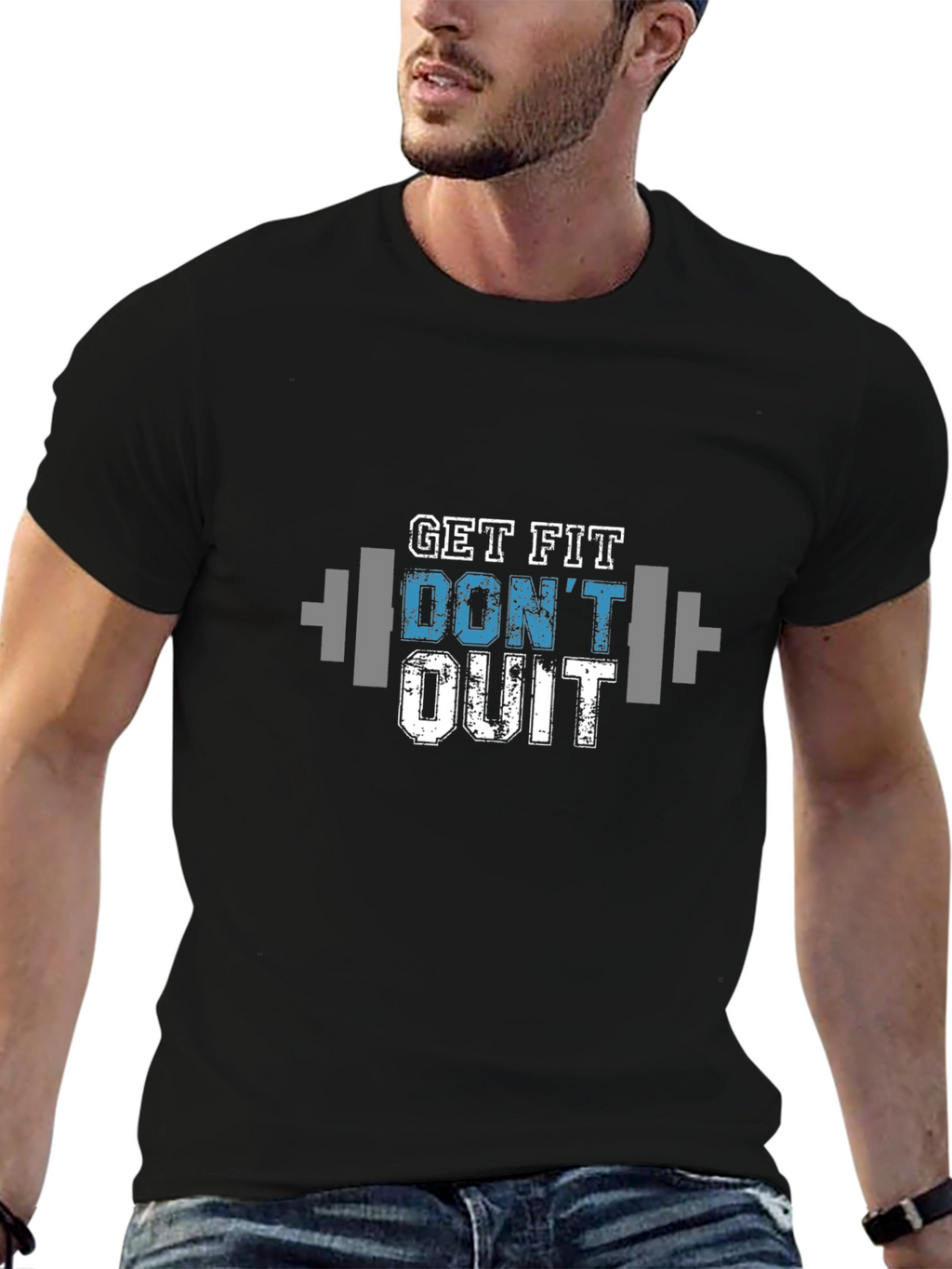 Get Fit Dont Quit Graphic T-Shirt
