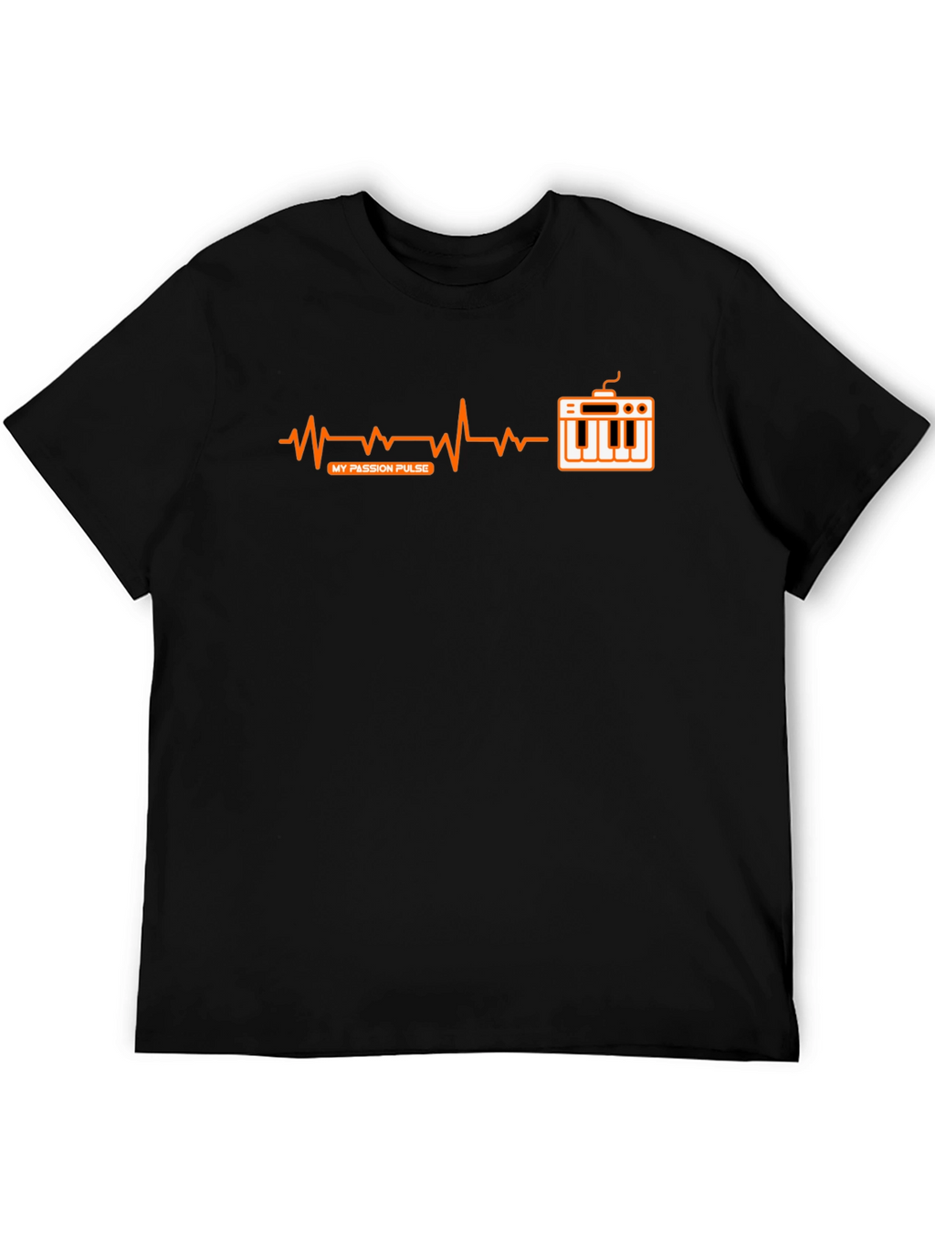 My Passion Pulse T-Shirt - Music Keyboard Heartbeat Design