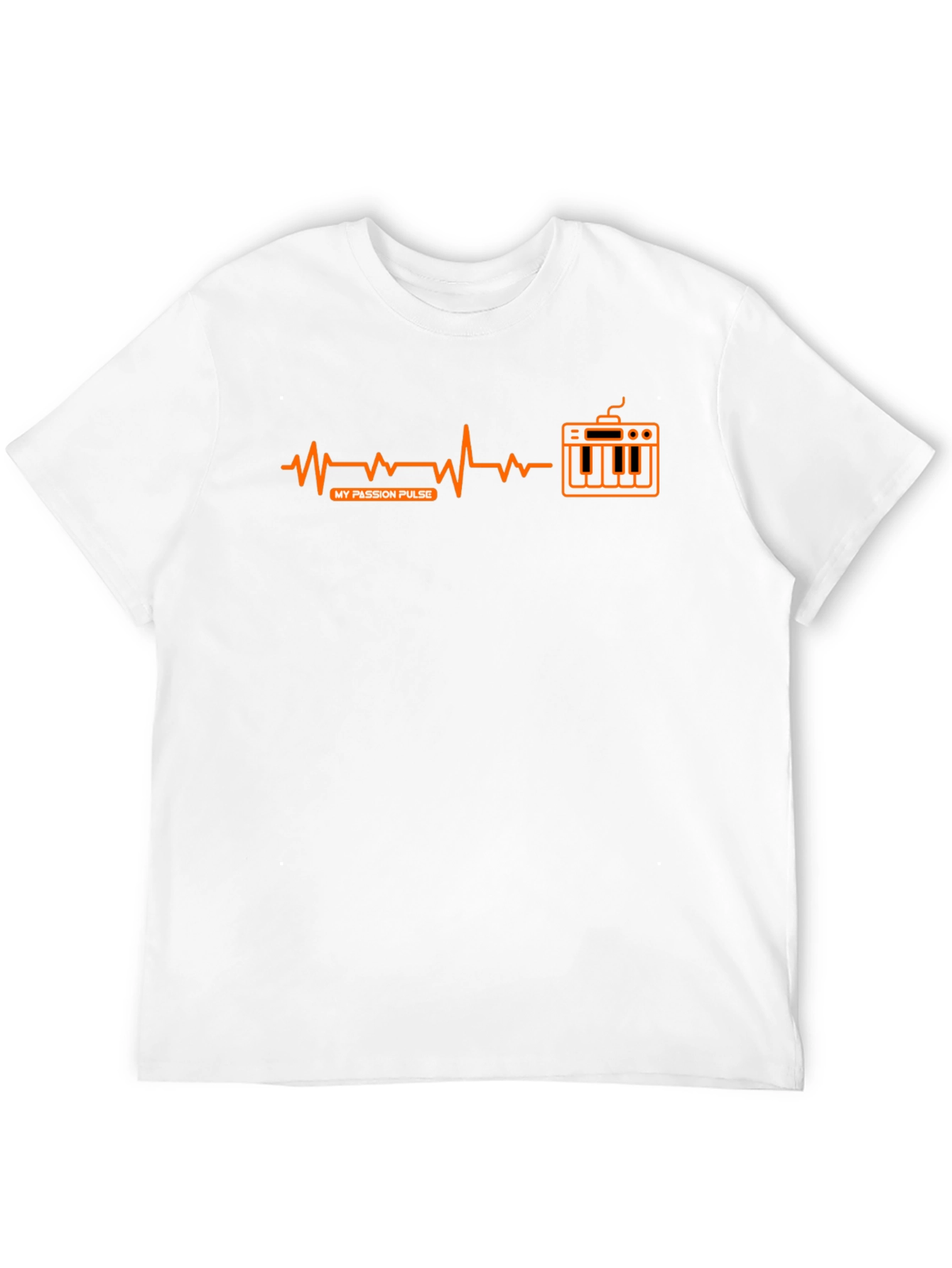 My Passion Pulse T-Shirt - Music Keyboard Heartbeat Design