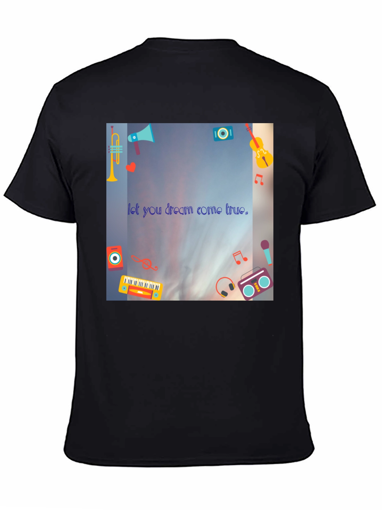 Dream Come True Black T-Shirt - Music Lovers Tee