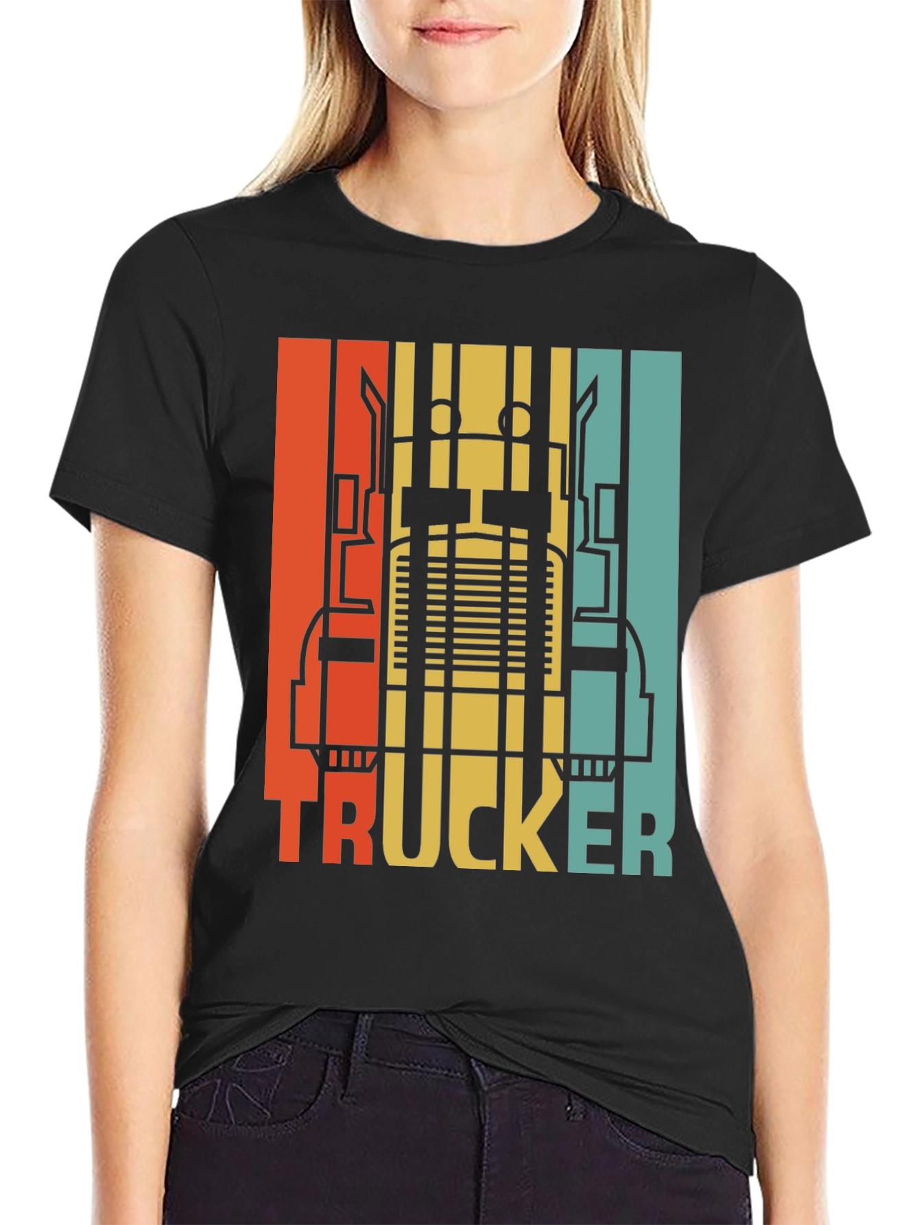 Vintage Style Trucker T-Shirt - Retro Design