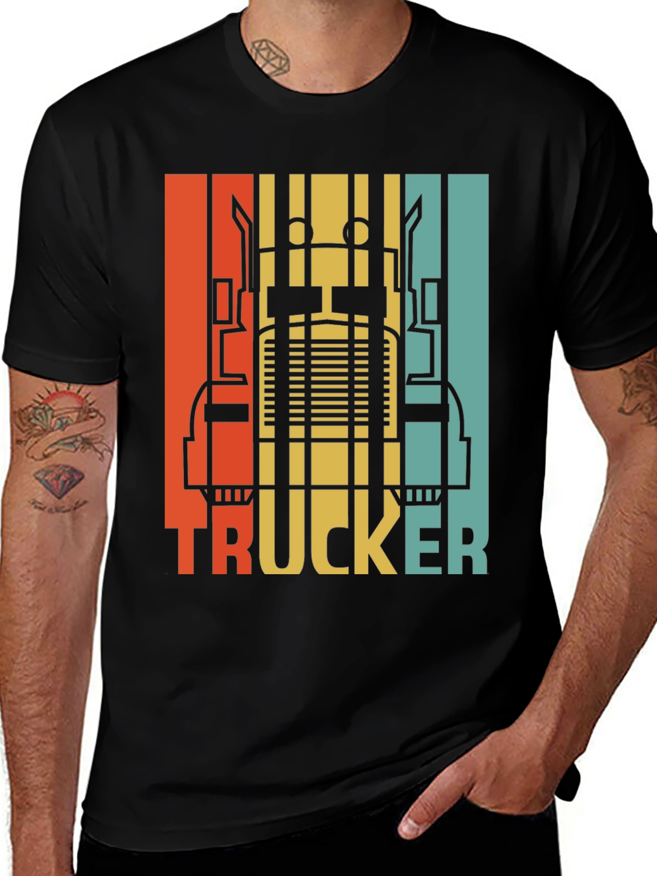 Vintage Style Trucker T-Shirt - Retro Design