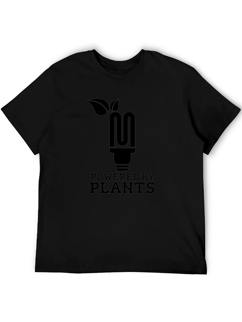 Powered by Plants T-Shirt - Black Eco-Friendly Tee